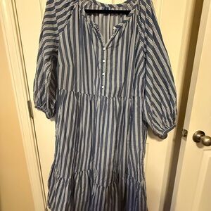 Old Navy Blue and White Striped Dress
